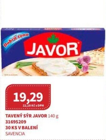 Kubík potraviny TAVENÝ SÝR JAVOR 140 g nabídka