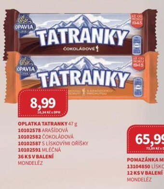 Kubík potraviny OPLATKA TATRANKY 47 g nabídka