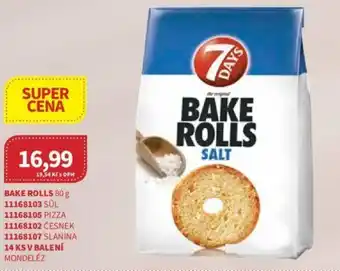 Kubík potraviny BAKE ROLLS 80 g 11168103 SÜL 11168105 PIZZA 11168102 ČESNEK 11168107 SLANINA 14 KS V BALENÍ MONDELÉZ nabídka
