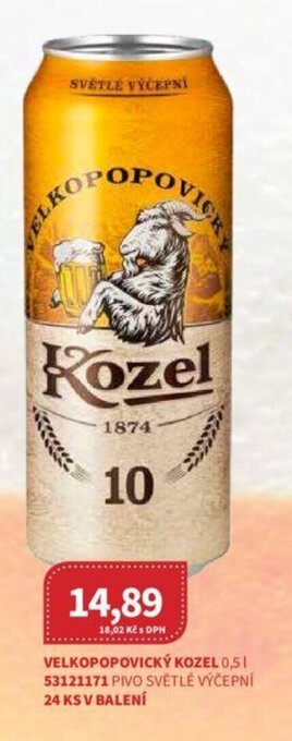 Kubík potraviny VELKOPOPOVICKÝ KOZEL 0,5 l nabídka