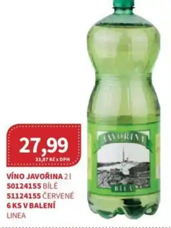 Kubík potraviny VÍNO JAVOŘINA 21 50124155 BÍLÉ 51124155 ČERVENÉ 6 KS V BALENÍ nabídka