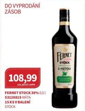 Kubík potraviny FERNET STOCK 30% 0,5 l nabídka