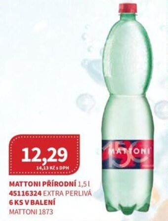 Kubík potraviny MATTONI PŘÍRODNÍ 1,5 l nabídka