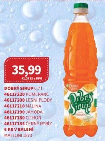 Kubík potraviny DOBRÝ SIRUP 0,7 l nabídka