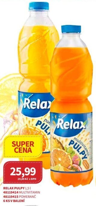 Kubík potraviny RELAX PULPY 1,5 l nabídka