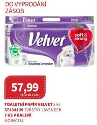 Kubík potraviny TOALETNÍ PAPÍR VELVET 8 ks nabídka