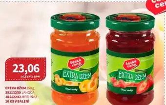 Kubík potraviny EXTRA DŽEM 250 g 38112239 JAHODA 38112242 MERUŇKA 10 KS V BALENÍ nabídka