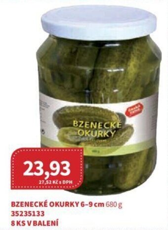 Kubík potraviny BZENECKÉ OKURKY 6-9 cm 680 g nabídka