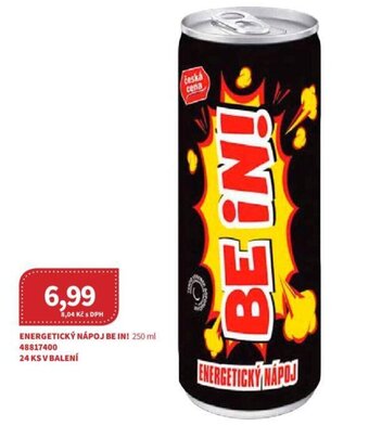 Kubík potraviny ENERGETICKÝ NÁPOJ BE IN! 250 ml nabídka