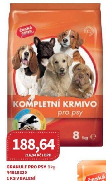 Kubík potraviny GRANULE PRO PSY 8 kg nabídka