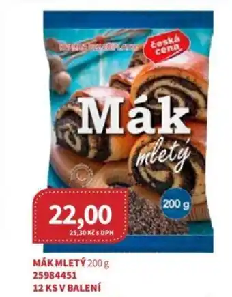 Kubík potraviny MÁK MLETÝ 200 g 25984451 nabídka