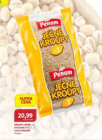 KROUPY JEČNÉ 1 kg 25125102 MALÉ Č. 3 12 KS V BALENÍ PENAM