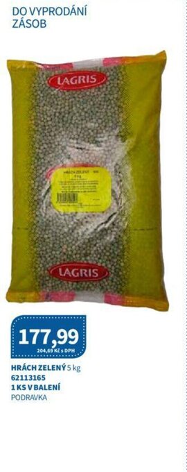 Kubík potraviny HRÁCH ZELENÝ 5 kg nabídka