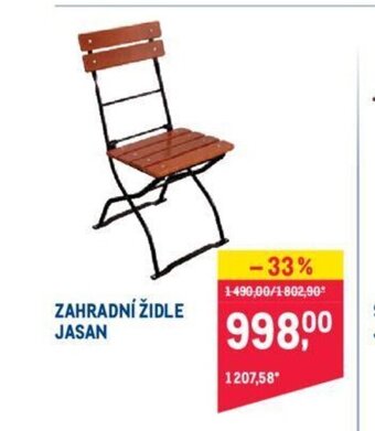 Makro ZAHRADNÍ ŽIDLE JASAN nabídka