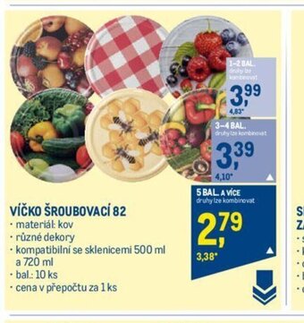 Makro VÍČKO ŠROUBOVACÍ 82 nabídka