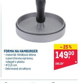 Makro FORMA NA HAMBURGER nabídka