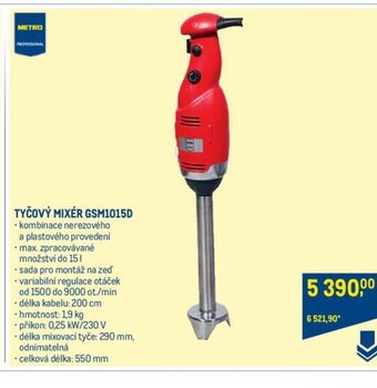 Makro TYČOVÝ MIXÉR GSM1015D nabídka