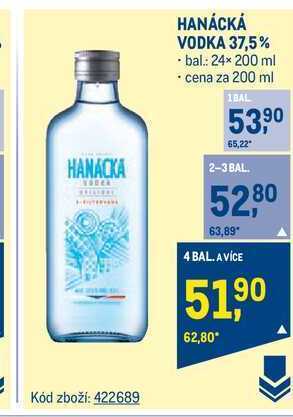 Makro Hanácká vodka 37,5%, 200 ml nabídka