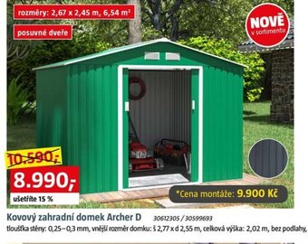 Bauhaus Kovový zahradní domek Archer D nabídka