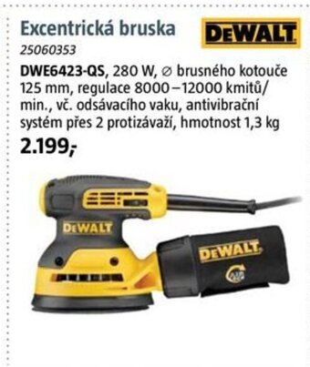 Bauhaus DEWALT Excentrická bruska nabídka