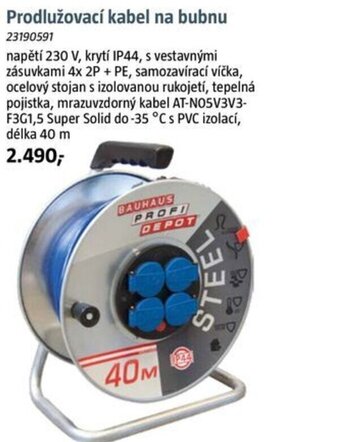 Bauhaus Prodlužovací kabel na bubnu nabídka