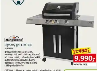 Bauhaus Kingstone Plynový gril Cliff 350 nabídka