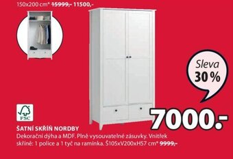 JYSK ŠATNÍ SKŘÍŇ NORDBY nabídka