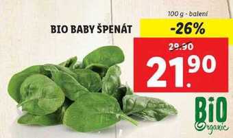 Lidl Bio baby špenát, 100 g nabídka