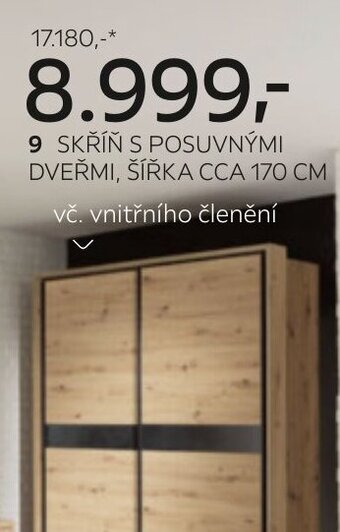 Kika Nábytek SKŘÍŇ S POSUVNÝMI DVEŘMI, ŠÍŘKA CCA 170 CM nabídka