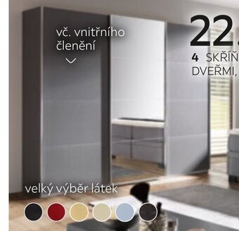 Kika Nábytek SKŘÍŇ S POSUVNÝMI DVEŘMI, ŠÍŘKA CCA 280 CM nabídka