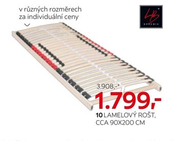 LAMELOVÝ ROŠT, CCA 90X200 CM