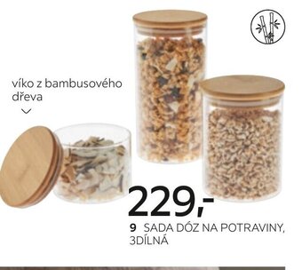 Kika Nábytek SADA DÓZ NA POTRAVINY, 3DÍLNÁ nabídka