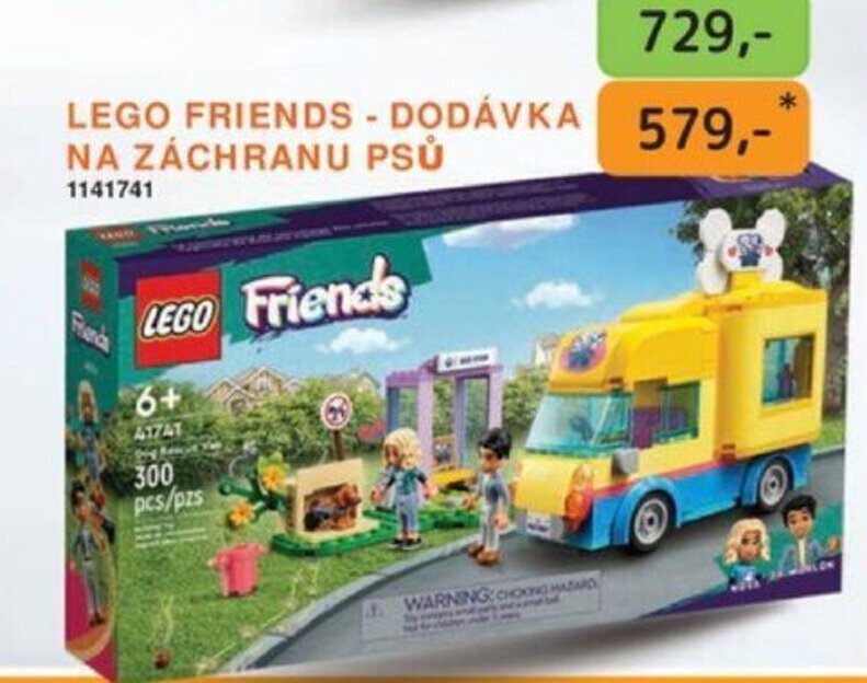 Dráčik LEGO FRIENDS - DODÁVKA 579,-NA ZÁCHRANU PSŮ nabídka