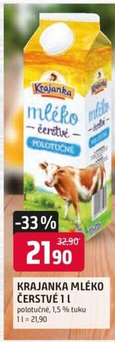 Trefa KRAJANKA MLÉKO ČERSTVÉ 1L nabídka