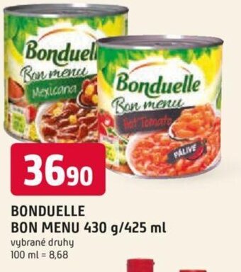 Trefa BONDUELLE BON MENU 430 g/425 ml nabídka