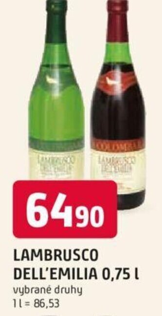 Trefa LAMBRUSCO DELL'EMILIA 0,75 L nabídka