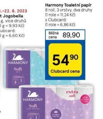 Tesco Harmony toaletní papír nabídka