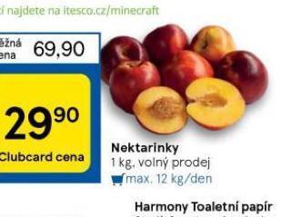 Tesco Nektarinky nabídka