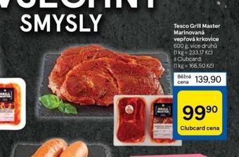 Tesco Tesco grill master marinovaná vepřová krkovice nabídka