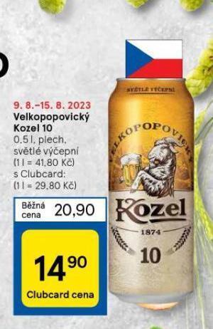 Tesco Pivo velkopopovický kozel 10 nabídka