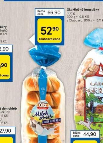 Tesco Ölz mléčné houstičky nabídka