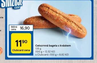 Tesco Celozrnná bageta s kváskem nabídka