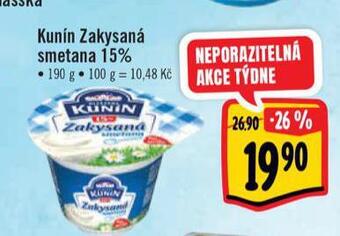 Albert Kunín zakysaná smetana nabídka