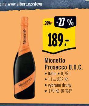 Albert Mionetto prosecco doc nabídka