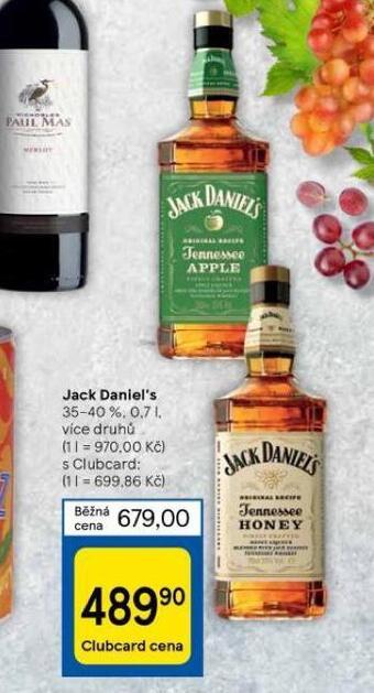 Tesco Jack daniel´s nabídka
