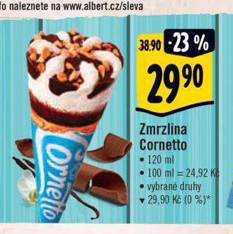 Albert Zmrzlina cornetto nabídka