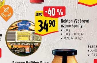 Albert Nekton výběrové uzené šproty nabídka
