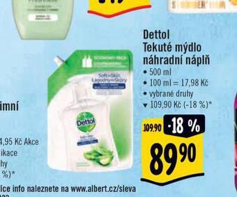 Albert Dettol tekuté mýdlo nabídka