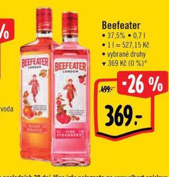 Albert Beefeater gin nabídka