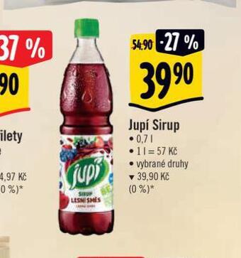 Albert Jupí sirup nabídka